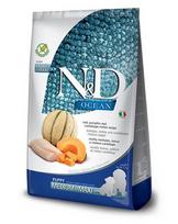 FARMINA N&D Ocean Dog Puppy Medium & Maxi cod, pumpkin & cantaloupe melon 12 kg menkių, moliūgų, melionų melionų šuniukams ir nėščioms kalėms