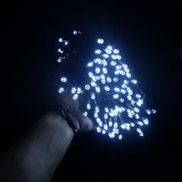 120 LED profesionali lauko girlianda PRO PLIUS FLASH CL8 IP67 : LED lempučių spalva - Šaltai balta (CW)