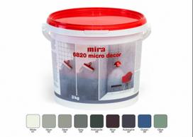 Tinkas Mira 6820 MICRO DECOR,  mikrocementas, dekoratyv. sienoms, 3kg (įv.spalvos)