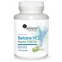 Aliness Betaine HCL Pepsin 650/150 mg 100 caps