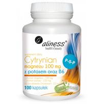 Aliness Magnesium Citrate + Potassium Citrate + B6 100 vcaps