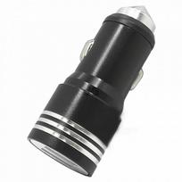 Automobilinis įkroviklis Metal 2 USB : Spalva - Juoda (BK)