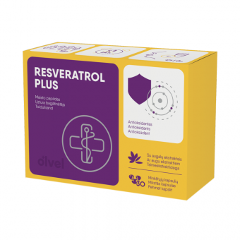 OLVEL RESVERATROL PLUS, 30 minkštų kapsulių | Kainos.lt