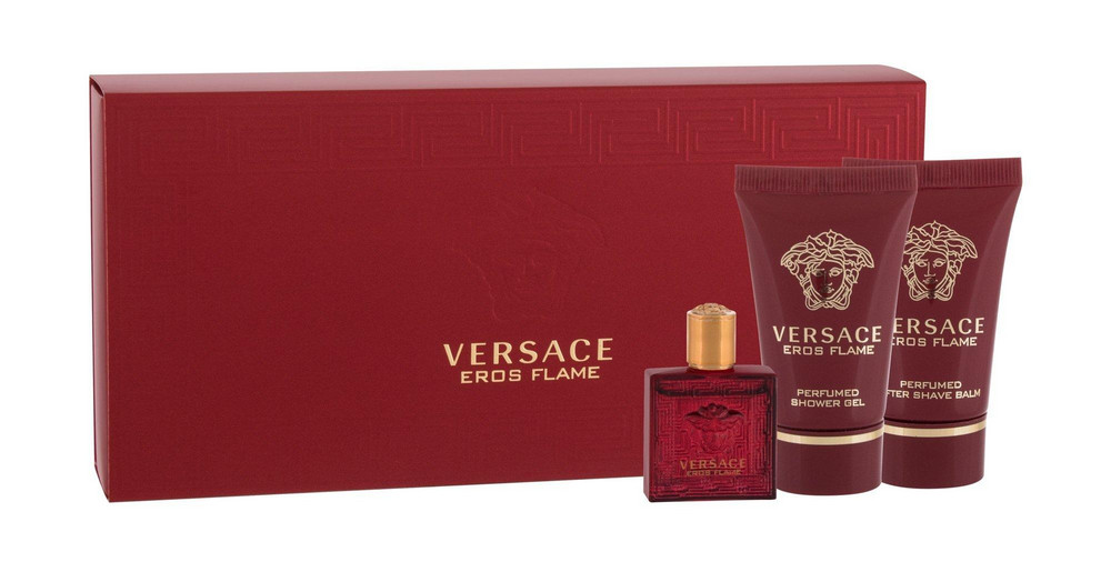 [Nuo 0 €] Versace Eros Flame 5ml Edp 5 ml + Aftershave Balm 25 ml