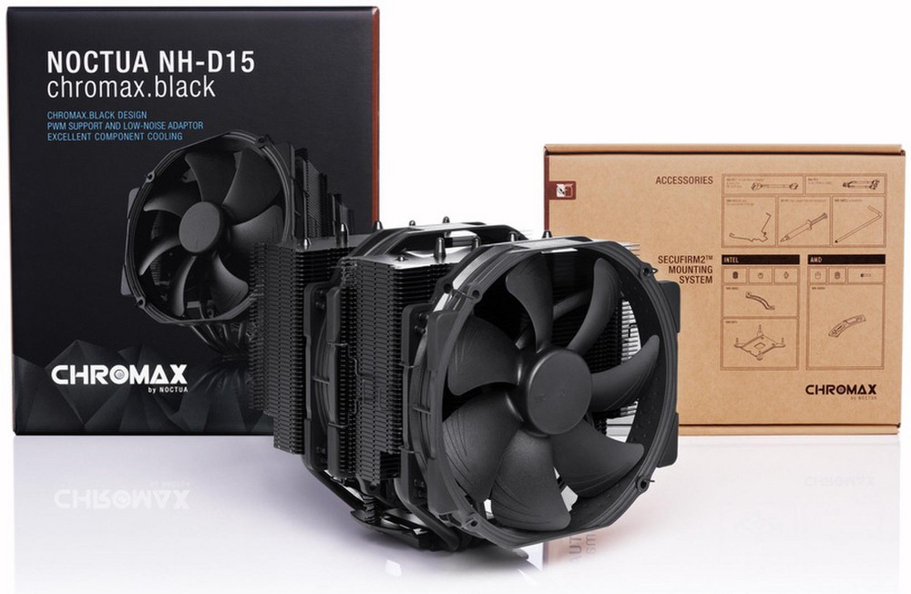 激安！特価品 Chromax NH-D15 Noctua Black 120.1 nuo kaina (Juoda) PC用ファン・クーラー