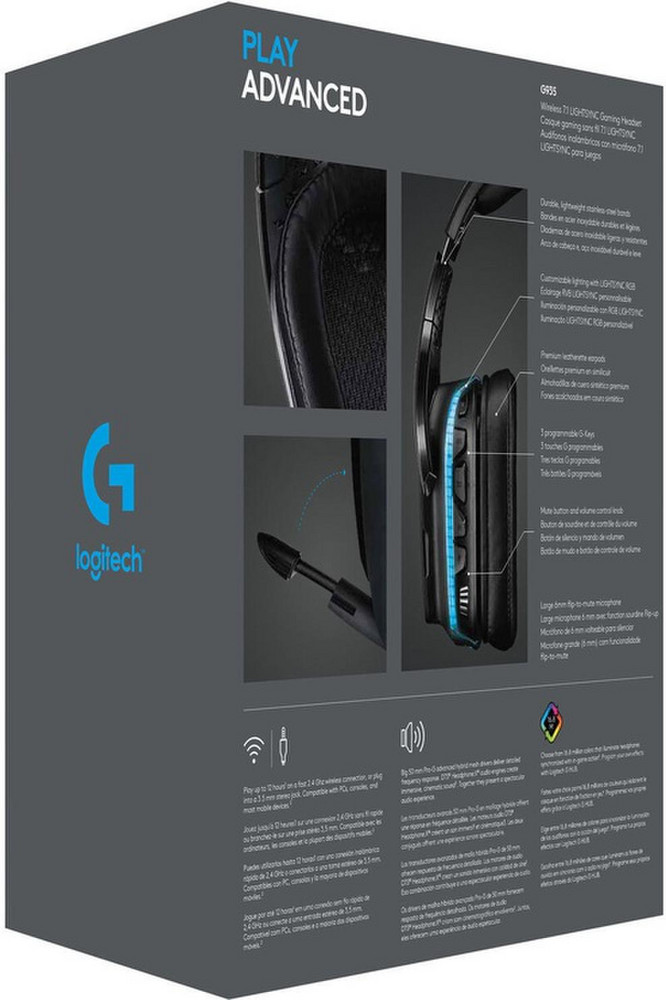 Logitech G935 kaina nuo 139.9 Kainos.lt