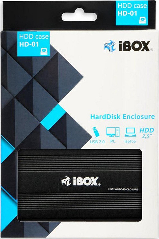 [Nuo 3.83 €] Korpusas iBOX HD-01 USB 2.0 HDD Case Black | Kainos.lt