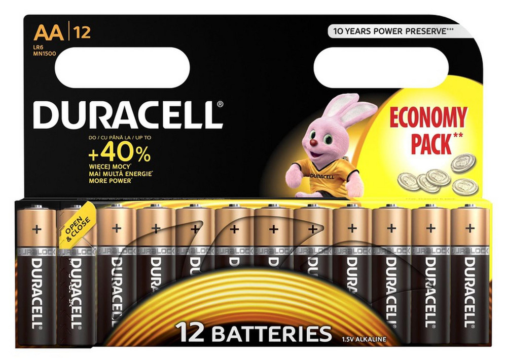 DuracellAlkalinePowerBatteriesAAB1212pcs