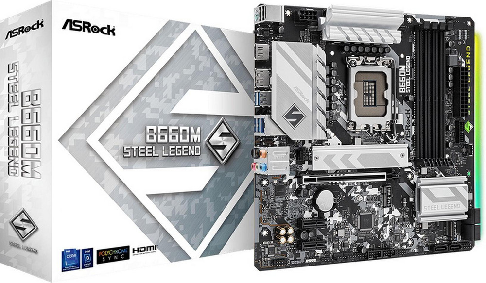 CPU Intel Core i5 12400f B660M Steel Legend ASRock > B660M Steel Legend