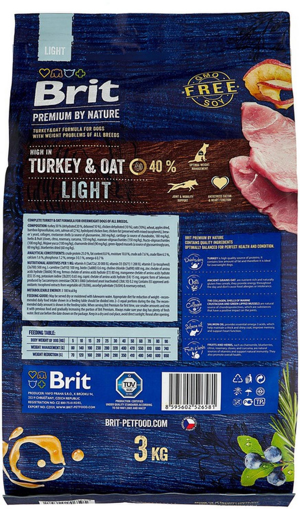 Brit Premium By Nature Light 15 kg kaina nuo €
