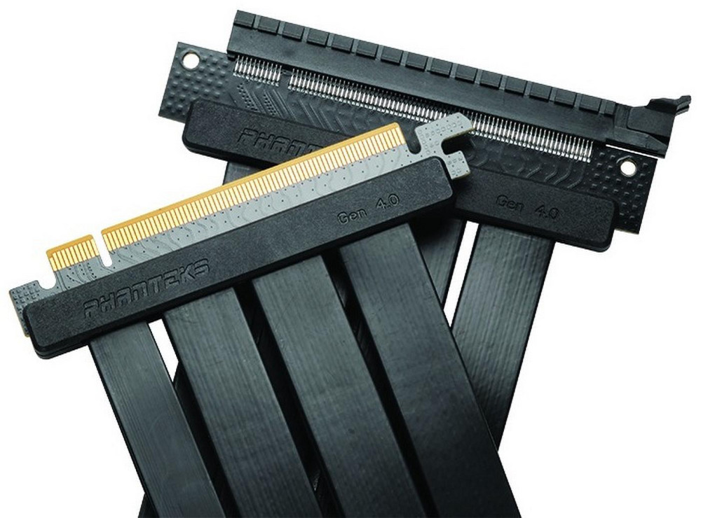 Phanteks Vertical GPU Riser Extender PCI 4.0, juoda, 0.15 m | Kainos.lt