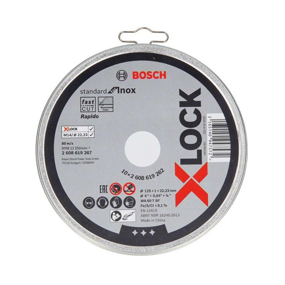 Nuo 6.49 €] Bosch X-Lock 2608619267 Inox Cutting Disc