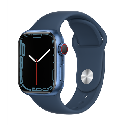 Nuo 459 €] Apple Watch Series 7 GPS, 41mm LTE Blue Aluminium Case 