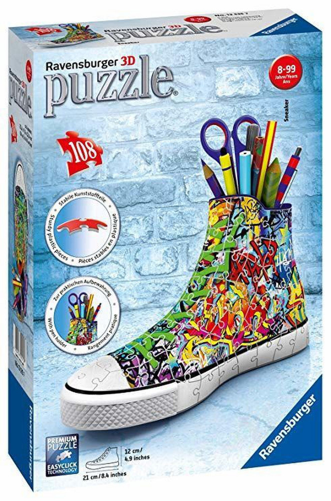 Nuo 28.49 €] Ravensburger 3D Puzzle Marvel Comic Graffiti Sneaker 12113