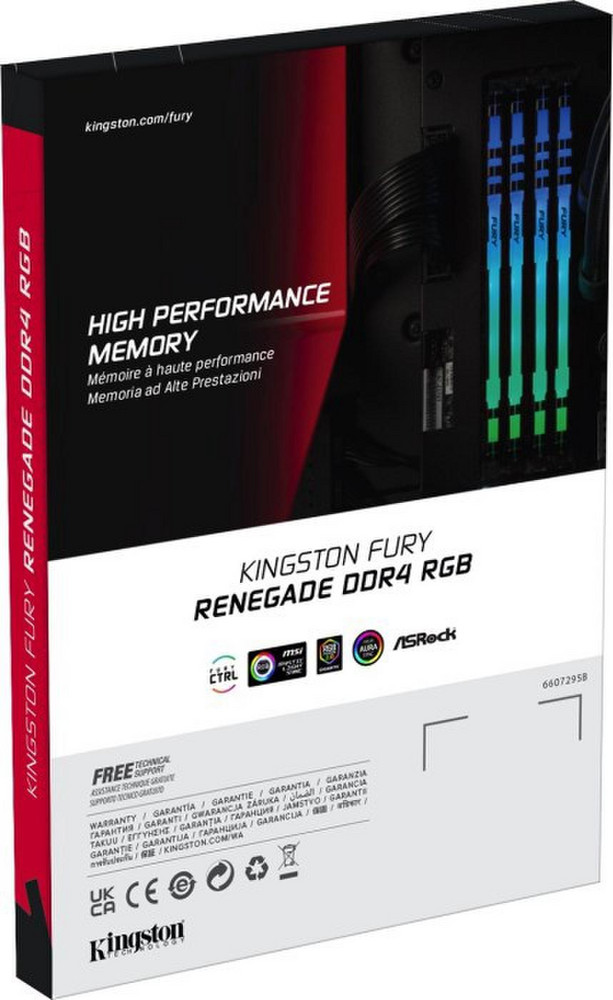 Kingston FURY Renegade RGB, DDR4, 64 GB, 3600 MHz | Kainos.lt
