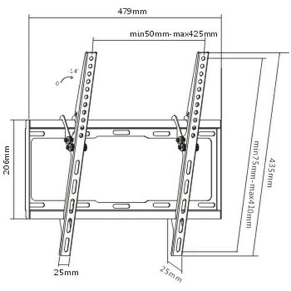[Nuo 8.99 €] Laikiklis QNECT 32"55", max 35kg., VESA 200x200 iki