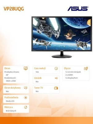 Asus VP28UQG kaina nuo 220.35 € | Kainos.lt