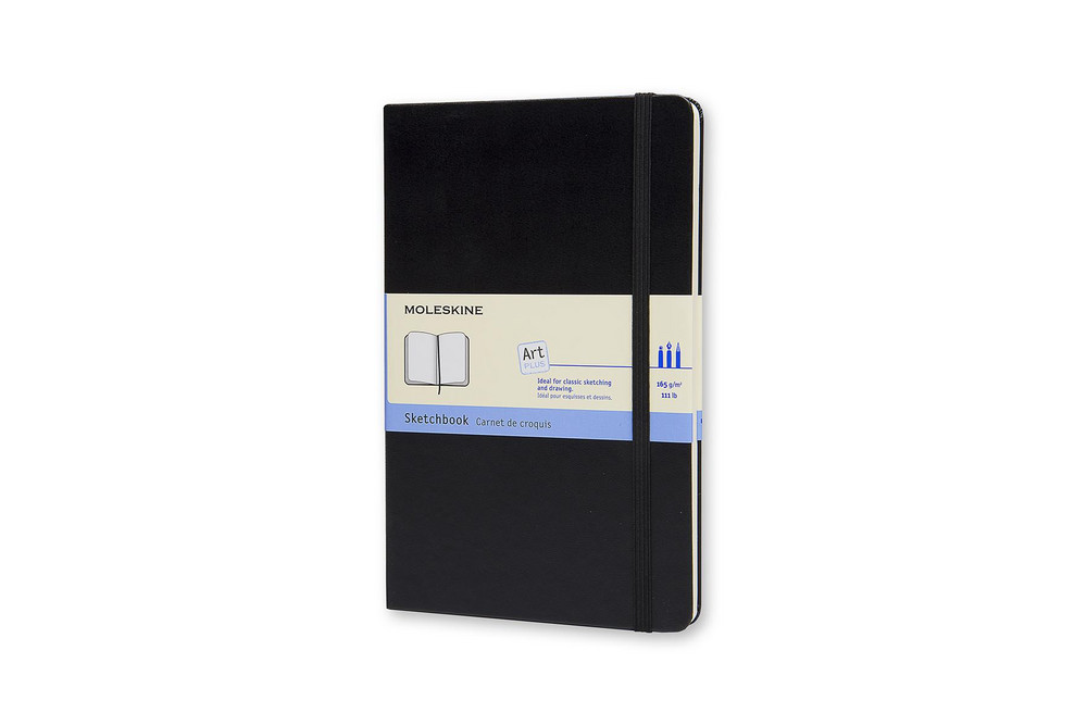 [Nuo 20.69 €] Moleskine Sketchbooks 13x21cm, baltais lapais, juoda