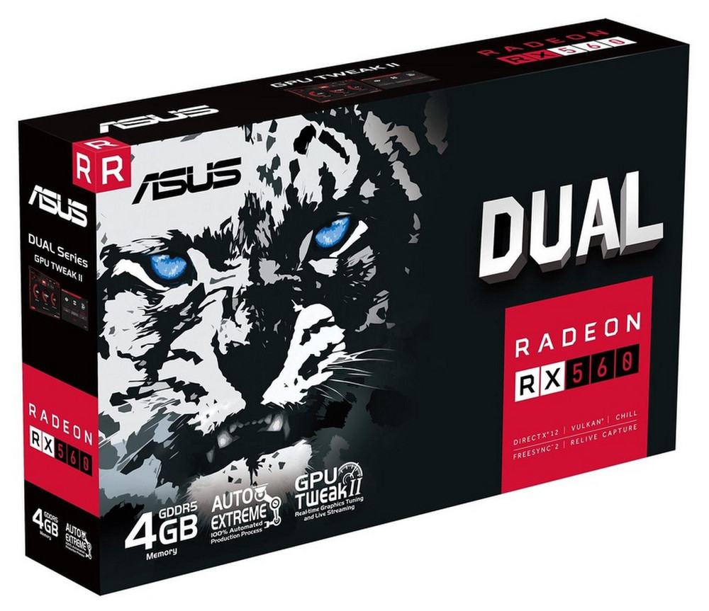 ASUS DUAL-RX560-4G AMD Radeon RX 560 4 GB GDDR5 | Kainos.lt