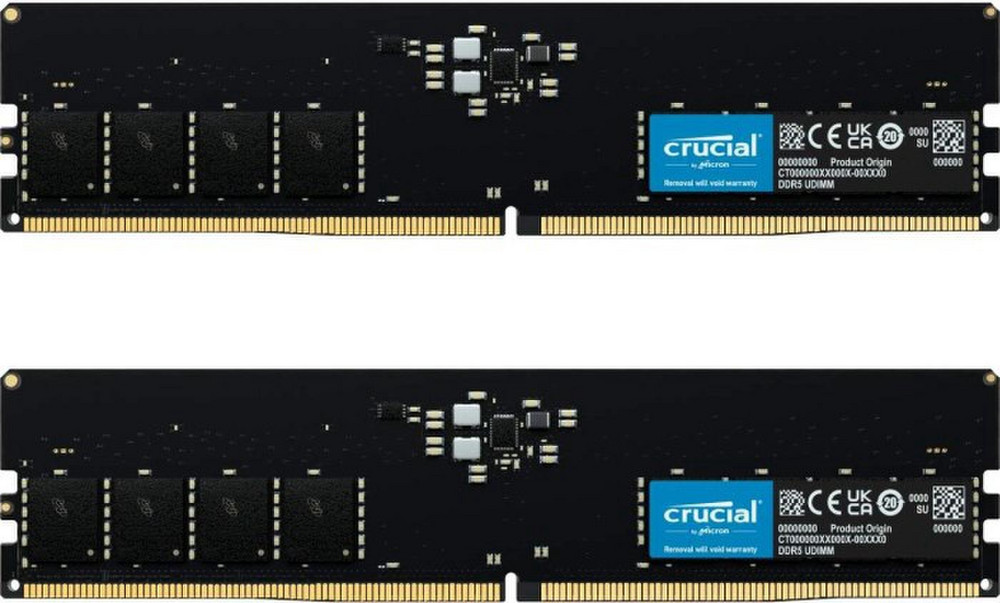 Nuo 394.88 €] Crucial CT2K16G48C40U5, DDR5, 32 GB, 4800 MHz