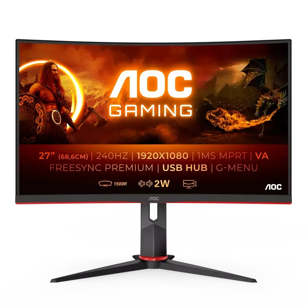 Aoc C27g1 Aoc 144hz 27 Inch Curved Curved Gaming Aoc C27