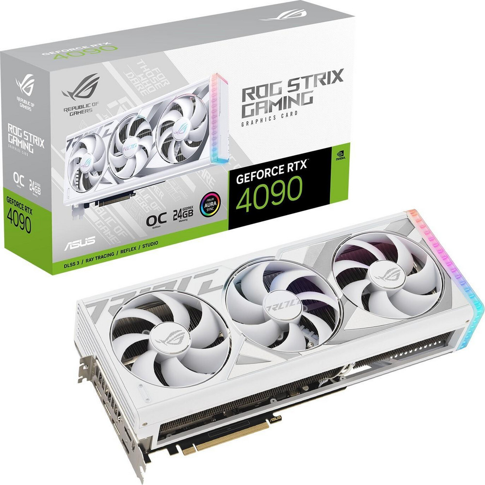 その他 GeForce Rtx 4090 Republic of Gamers ASUS ROG -STRIX-RTX4090-O24G-Baltas NVIDIA GeForce RTX 4090 24 GB