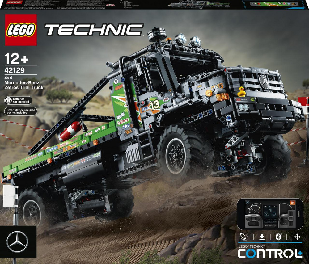 LEGOTECHNIC4x4Mercedes-BenzZetrosbekelėssunkvežimis42129