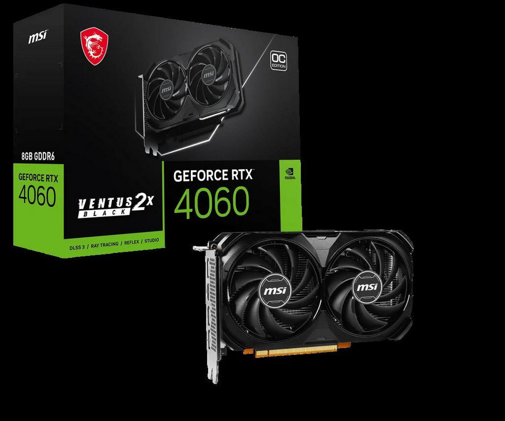 MSI GeForce RTX 4060 VENTUS 2X Juodas 8G OC | Kainos.lt