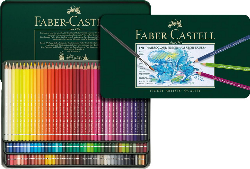 Spalvoti akvareliniai pieštukai Faber-Castell Albrecht Dürer , 120