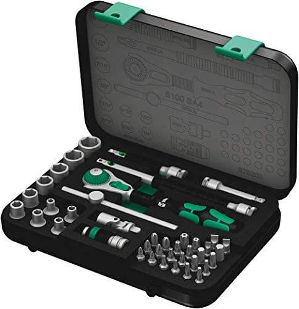 Wera8100SA4ZyklopSpeedRatchetSet,1/4