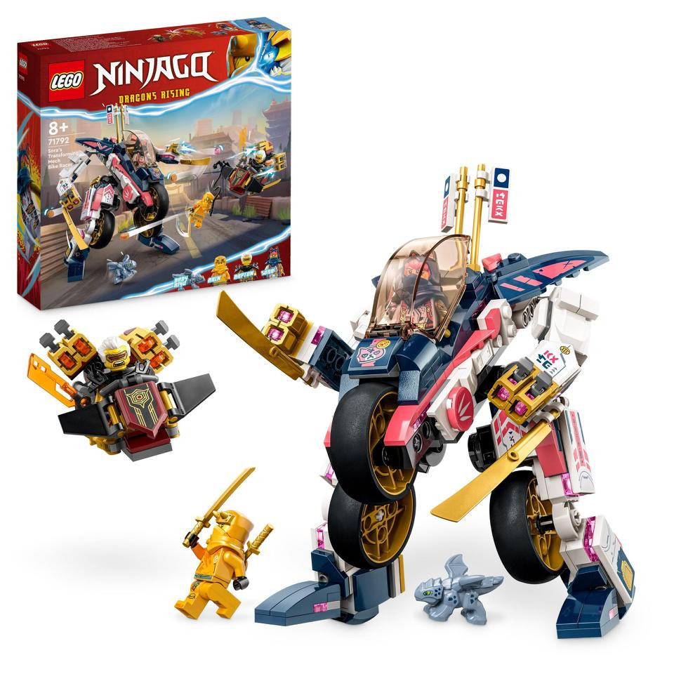 LEGO NINJAGO Sora transformuojamas robotas-lenktyninis motociklas
