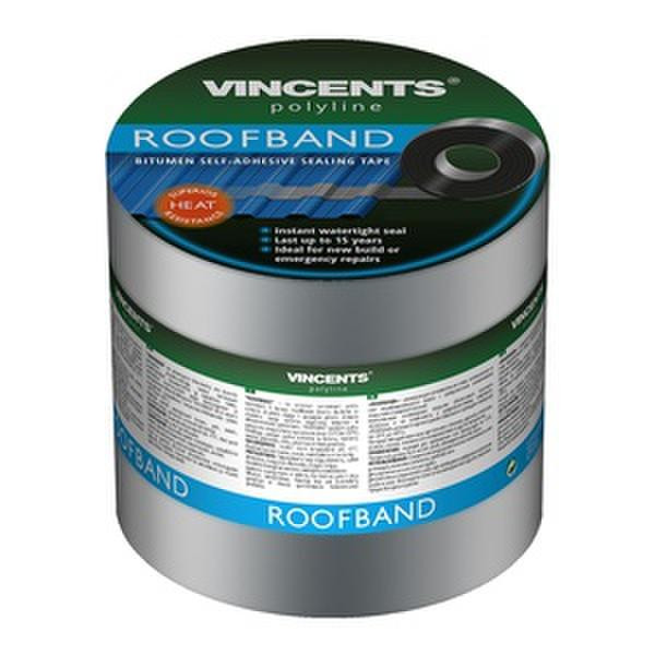 Bitumas Bituminė sandarinimo juosta Vincents Polyline Roofband 15cm x 10m Alu ...