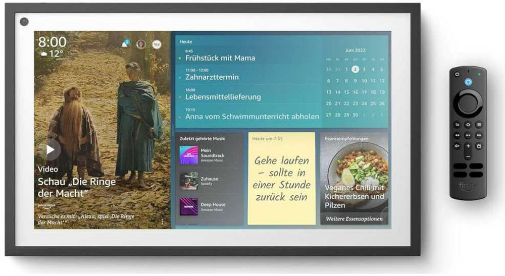 Nuo €] Amazon Echo Show 15 Smart Ekranas FHD inkl. Fernbedienung 