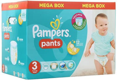 pampers pants kaina