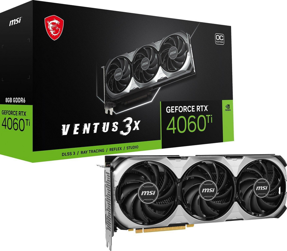 MSI NVIDIA GeForce RTX 4060 Ti, 8 GB, GDDR6 | Kainos.lt