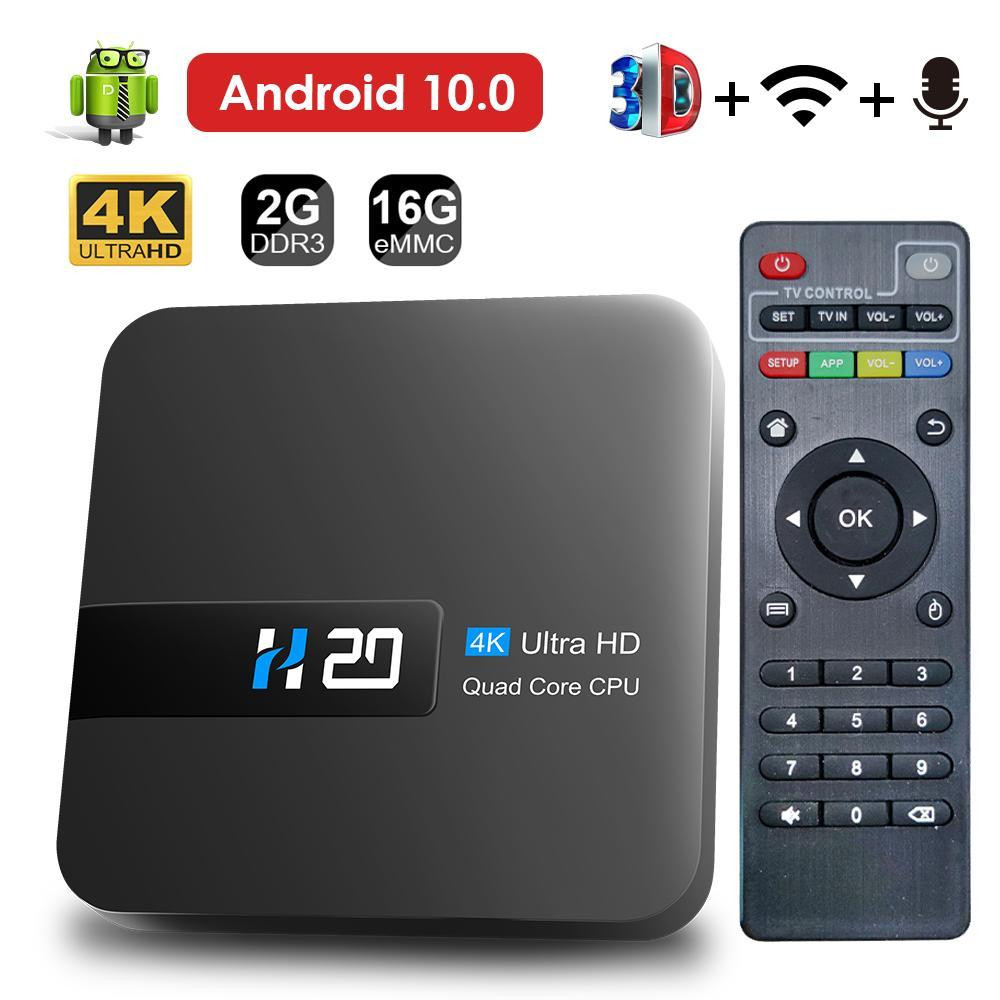 H20SmartAndroidTVBoxAndroid10.02GB16GB4KHDH.265MediaPlayerTVBoxAndroid3D