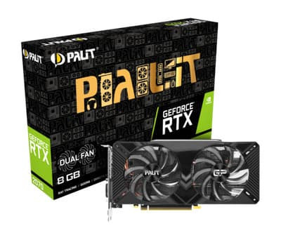 PALIT　GeForce RTX 2070 DUAL 8G PALIT GeForce RTX 2070 Dual, 8GB GDDR6, HDMI/3xDP/USB-C | Kainos.lt