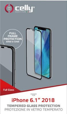 Nuo 0 00 Celly Full Glass Screen Protector For Apple Iphone Xr Black Kainos Lt