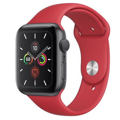 Nuo €] Apple Watch Series 5 GPS 44mm Space Gray Aluminum Case with Sport  Band Red | Kainos.lt