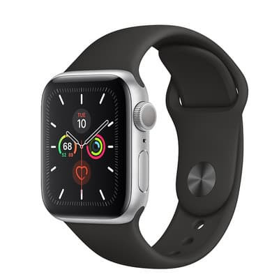 Nuo 0.00 €] Apple Watch Series 5 GPS 40mm Silver Aluminum Case with Sport  Band Black | Kainos.lt