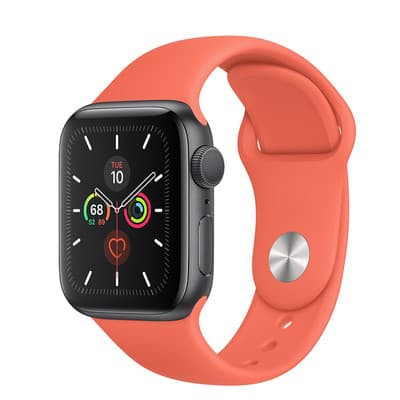 Nuo 0 €] Apple Watch Series 5 GPS 40mm Space Gray Aluminum Case with Sport  Band Clementine | Kainos.lt