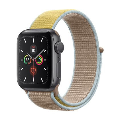 Nuo €] Apple Watch Series 5 GPS 44mm Space Gray Aluminum Case with Sport  Loop Camel | Kainos.lt