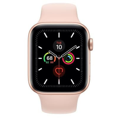 Nuo 299 €] Apple Watch Series 5 GPS 44mm Gold Aluminum Case with Sport Band  Pink Sand | Kainos.lt