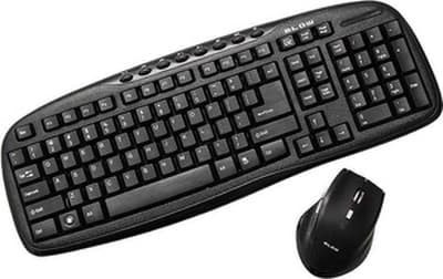 black wireless keyboard and mouse