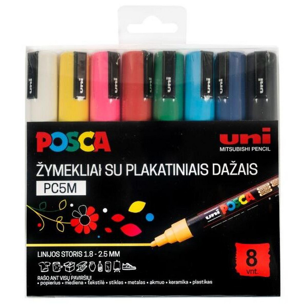 a❤︎ Nuo 25.58 €] Markeriai Uni-Ball Posca PC-5M, 8 vnt. | Kainos.lt