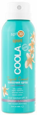 coola sunscreen spray tropical coconut