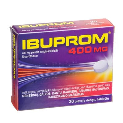 IBUPROM,400mg,plėveledengtostabletės,N20