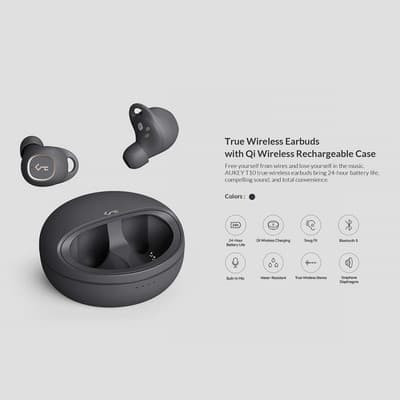Nuo 36.99 €] AUKEY EP-T10 Premium True Wireless Dark Grey (Tamsiai pilka) |  Kainos.lt