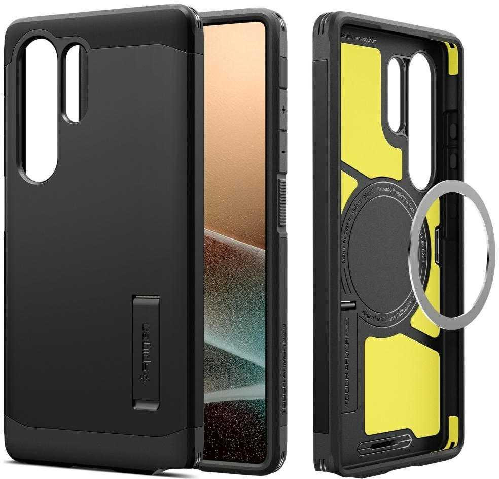 Spigen"ToughArmorMagSafeCaseforSamsungGalaxyS25Ultra"Juodas(Black)