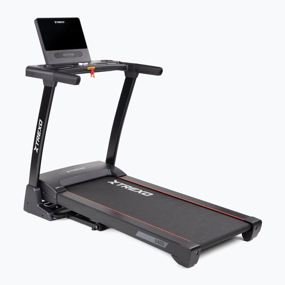 [Nuo 599.99 €] Elektrinis bėgimo takelis TREXO X400 juodas | Kainos.lt
